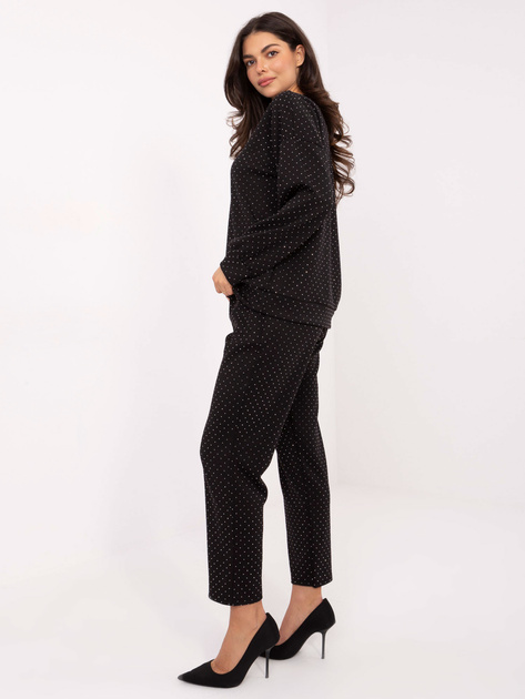 Czarny komplet z bluzą bez kaptura RUE PARIS