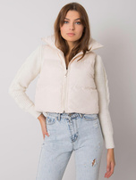 Ecru kamizelka pikowana Gizelle