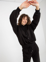 Hurt Czarny damski dresowy komplet basic ze spodniami