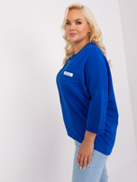 Hurt Kobaltowa bluzka plus size o luźnym kroju