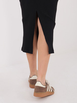 Czarna dopasowana spódnica w prążek RUE PARIS