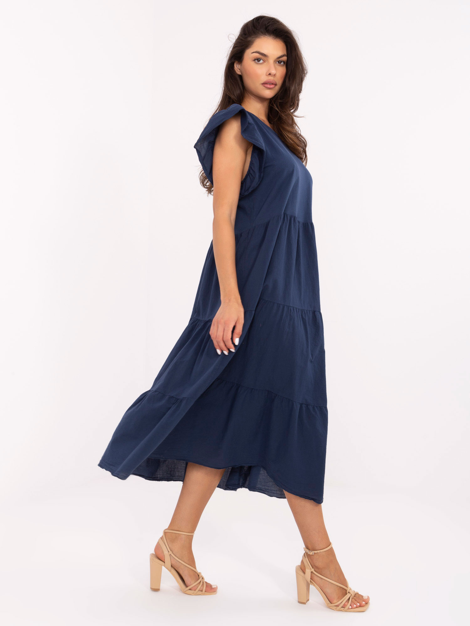 Dunkelblaues Oversize-Sommerkleid OCH BELLA.