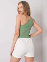 Jasnozielony top na jedno ramię Haisley