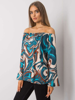 Morska bluzka hiszpanka we wzory Enola OCH BELLA