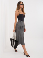 Czarna midi spódnica na lato 