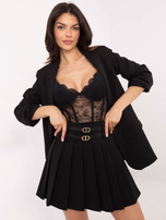 Hurtownia online Czarna mini spódnica z plisowaniem