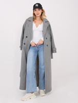 Ecru damska bluzka basic z długim rękawem