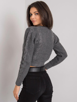 Ciemnoszary sweter rozpinany Aristide RUE PARIS