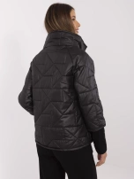 Hurt Czarna pikowana kurtka z długimi ściągaczami