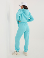 Turkusowy dresowy komplet z ociepleniem 