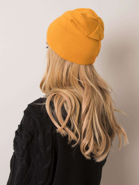 Musztardowa czapka basic RUE PARIS