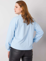 Jasnoniebieska bluza plus size z długim rękawem Florentia