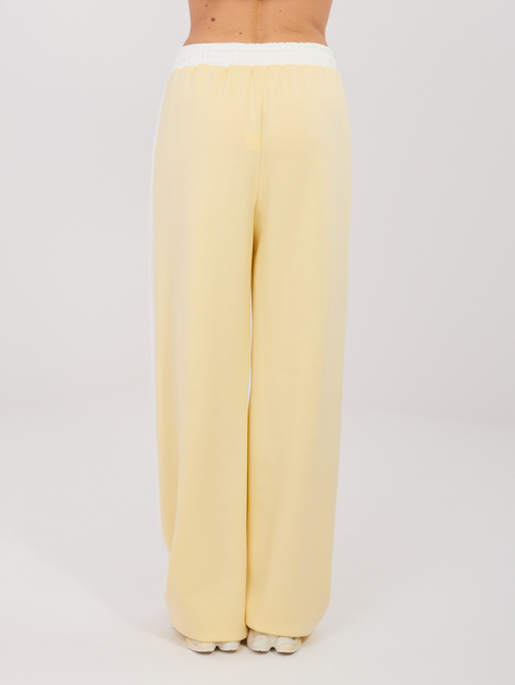 Pastelowy żółty dresowy komplet z cekinami RUE PARIS