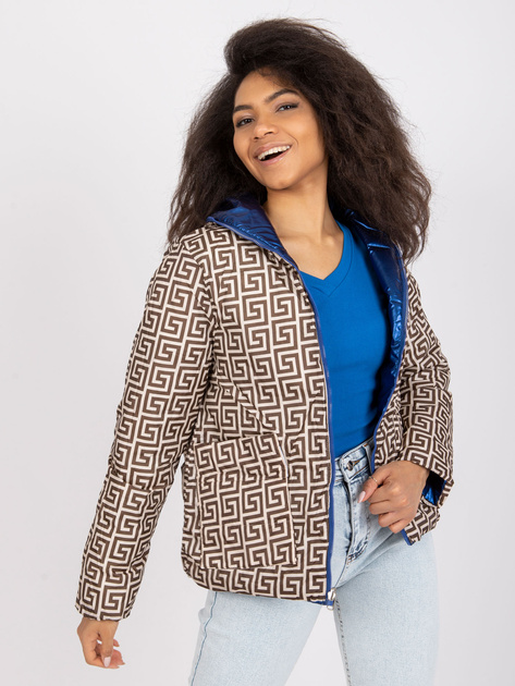 Niebieska kurtka dwustronna z kapturem Arta