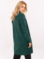 Dunkelgrüner Cardigan mit Modalanteil.