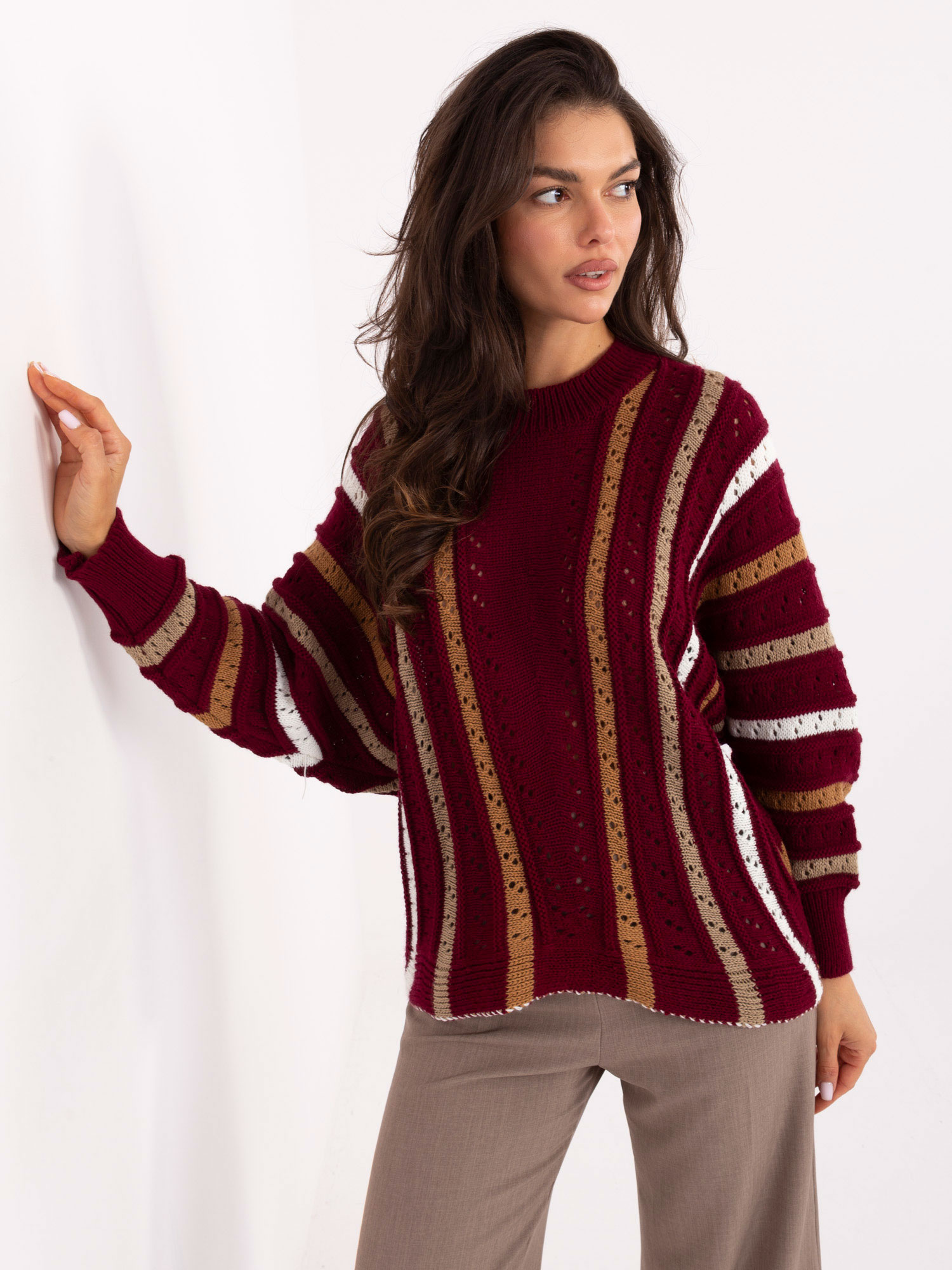 Sweter bordowy