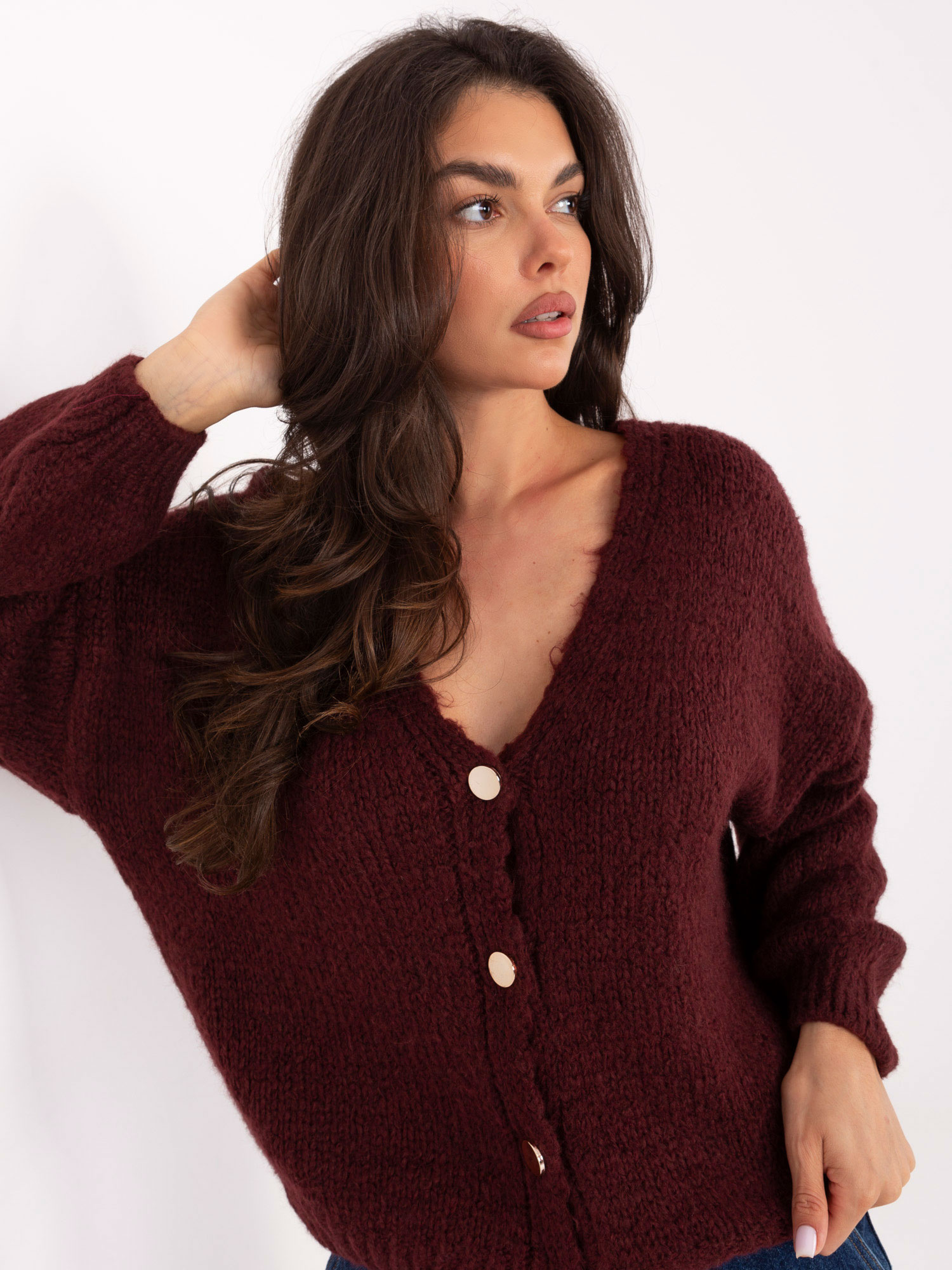 Sweter bordowy