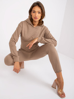 Beżowy komplet dresowy ze spodniami Neele