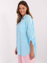 Hurt Jasnoniebieska rozpinana koszula z muślinu 