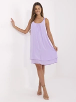 Liliowa luźna sukienka na lato Rosine OCH BELLA  