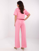 Hurt Różowy dwuczęściowy komplet z krótką bluzką