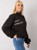 Czarna ocieplana bluza oversize Kelly