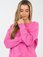 Ciemnoróżowa bluza z dekoltem w łódkę NATURAL SIDE 