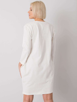 Ecru sukienka z kieszeniami Marseille