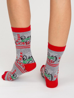 Skarpety z nadrukiem świątecznym 3 pary