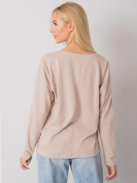 Jasnobeżowa bluzka z napisem Georgetown RUE PARIS