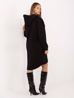 Czarna asymetryczna bluza z suwakiem