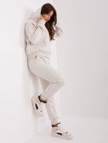 Hurt Jasnoszary dresowy komplet basic z bluzą 