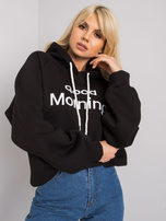 Černá zateplená oversized mikina s kapucí Alice.