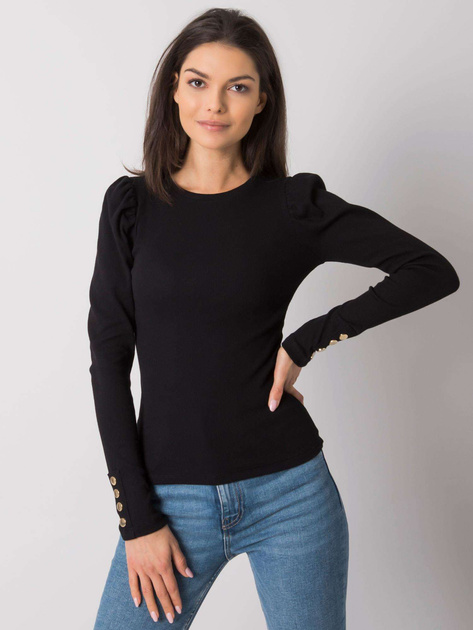 Czarna bluzka prążkowana Gastonia RUE PARIS