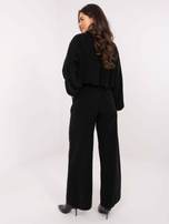 Czarne sztruksowe spodnie z kieszeniami