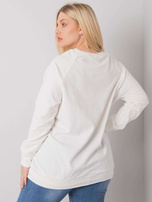 Ecru bluza plus size z napisem Marlow