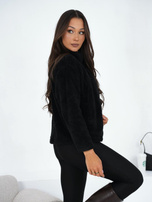 Czarna rozpinana bluza z kieszeniami