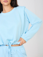 Pastelowy niebieski komplet z miękkiego materiału RUE PARIS 