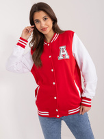 Hurtownia online Czerwona bluza bomber z literą A
