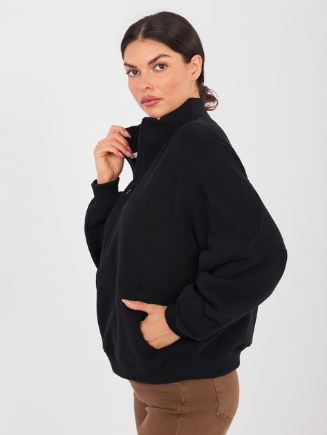 Czarna dresowa bluza ze stójką NATURAL SIDE