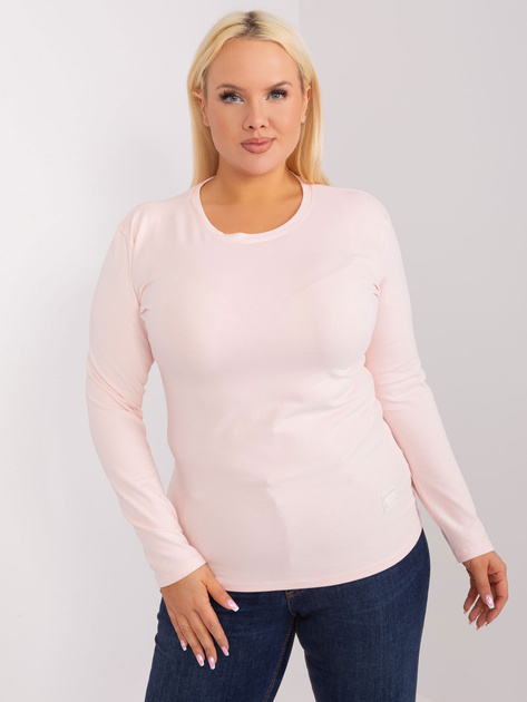 Hurt Jasnoróżowa dopasowana bluzka plus size