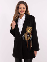 Hurt Czarna casualowa marynarka z zapięciem na guzik