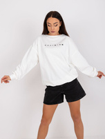 Ecru hoodless sweatshirt with Miley inscription