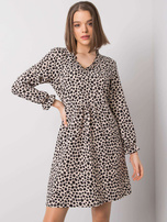 Helle beigen Kleid Farrah RUE PARIS.