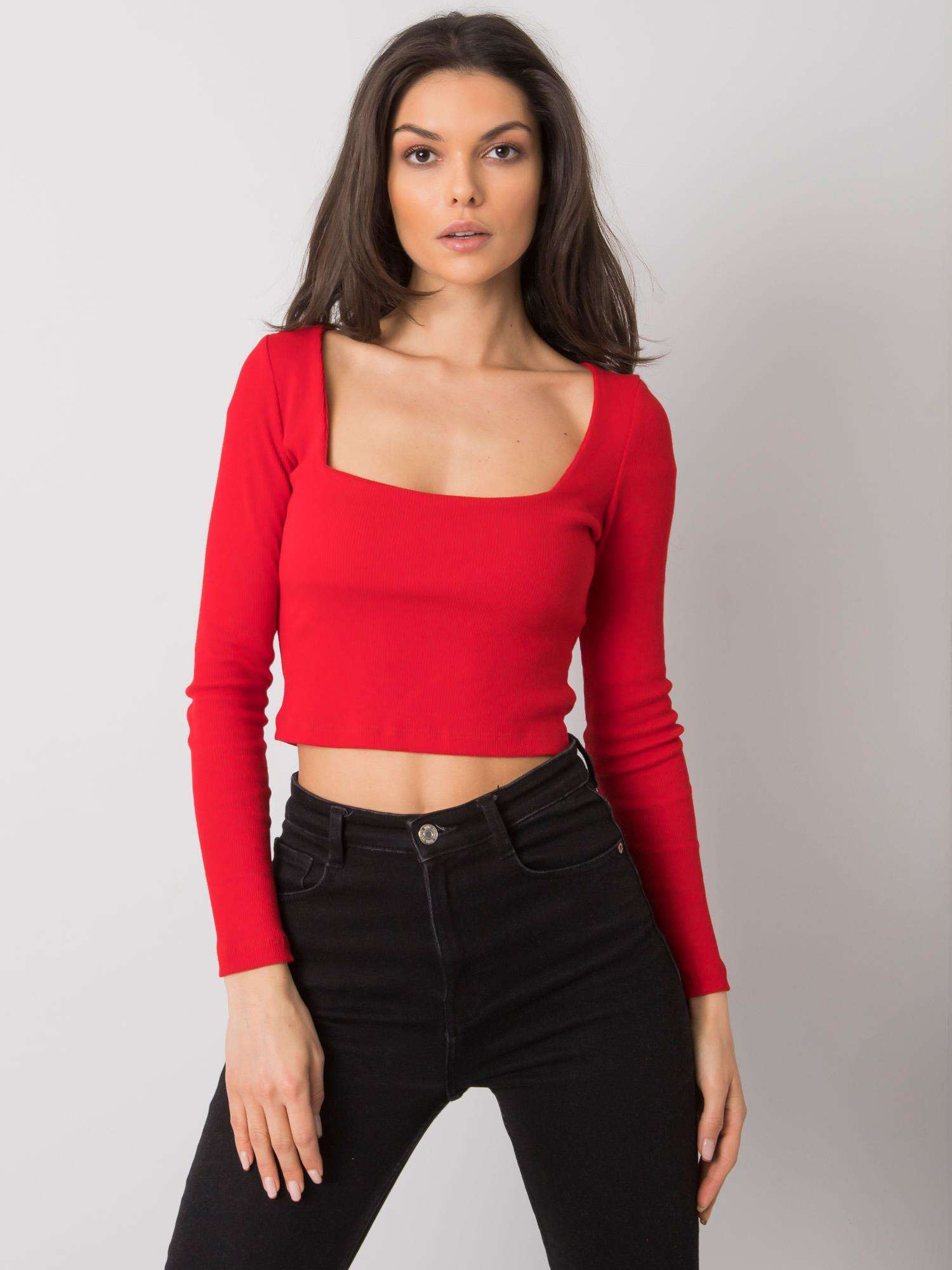 Rotes kurzes gestreiftes Oberteil Cammy RUE PARIS.