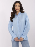 Jasnoniebieska rozpinana koszula z kołnierzykiem