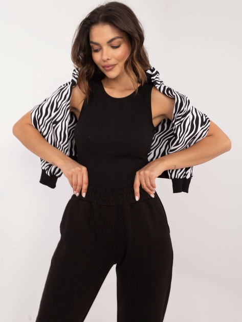 Hurtownia Czarno-biały trzyczęściowy komplet z topem