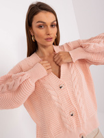 Hurt Jasnoróżowy sweter z domieszką wełny RUE PARIS