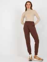 Hurt Brązowe spodnie dresowe bez zapięcia OCH BELLA