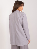 Hurtownia Szara damska marynarka z aplikacjami